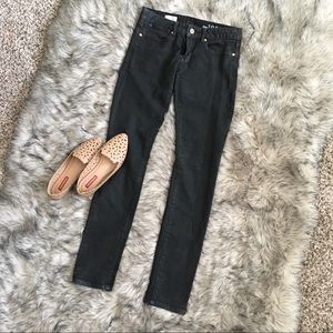 Gap Always Skinny Black Textured Jeans SZ 26/2